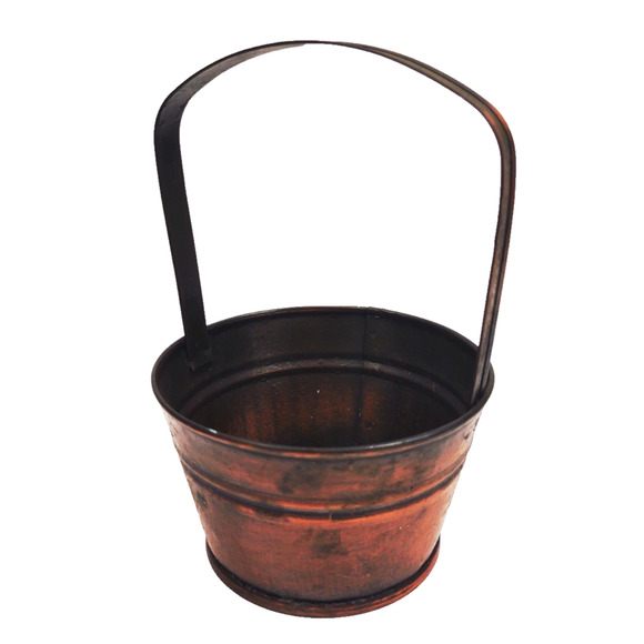 VTG Copper Planter Davidson Uphoff Country Ware Bucket Mexico Made MCM 6” - Picture 1 of 8